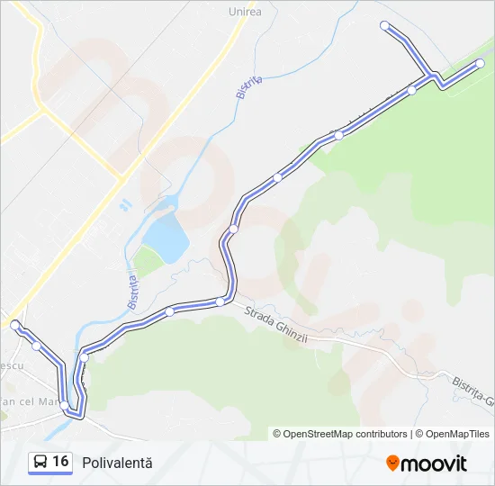 16 Bus Line Map