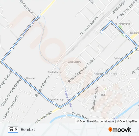 6 Bus Line Map