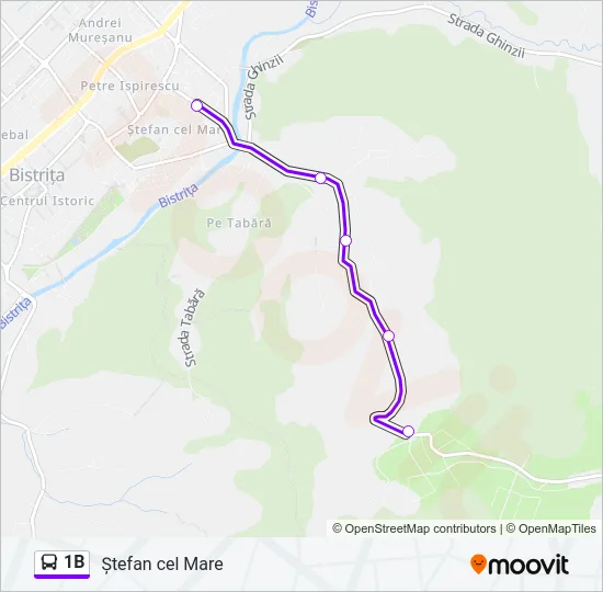1B Bus Line Map