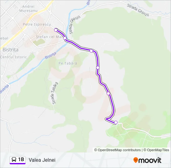 1B Bus Line Map