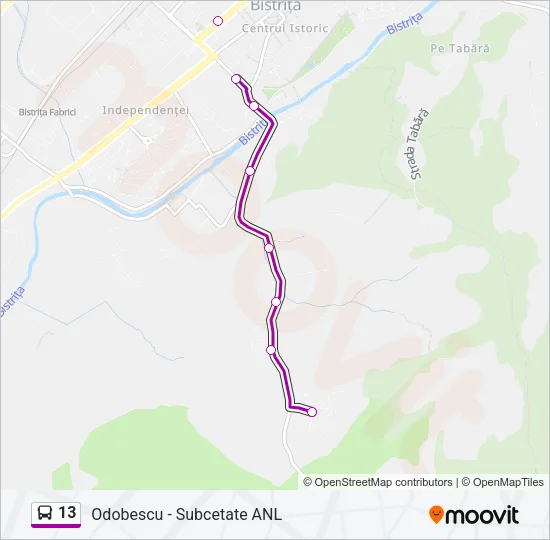 13 Bus Line Map