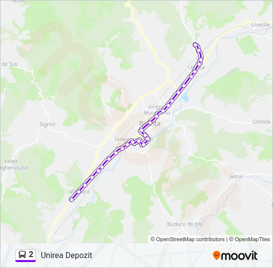 2 Bus Line Map
