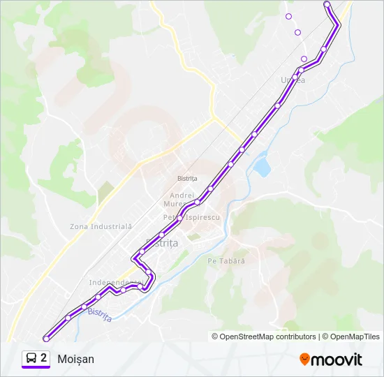 2 Bus Line Map