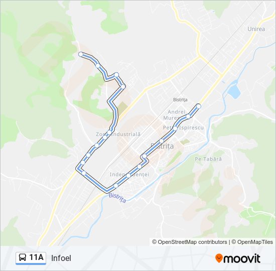 11A bus Line Map