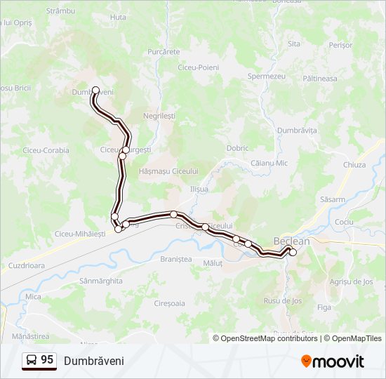 95 bus Line Map