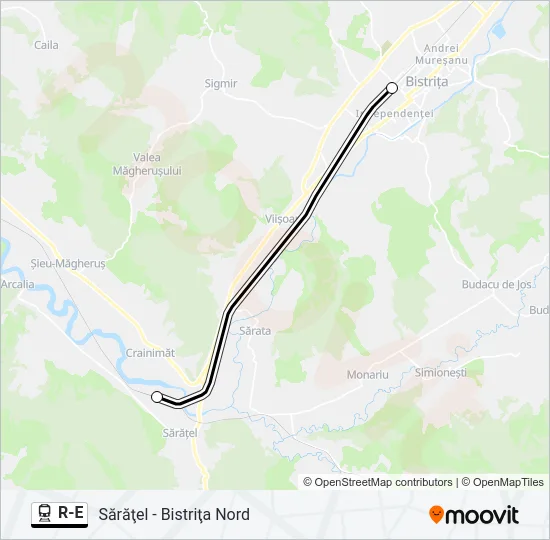 R-E Train Line Map
