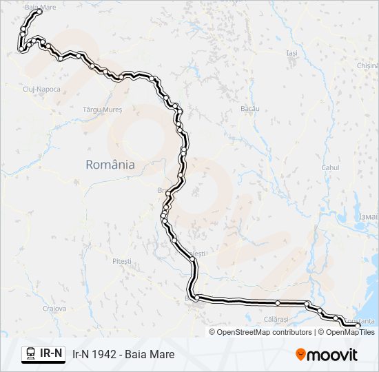 Hartă linie tren IR-N