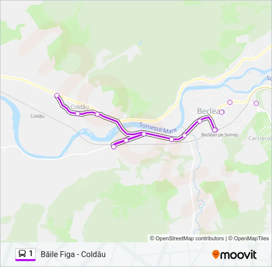 1 Bus Line Map