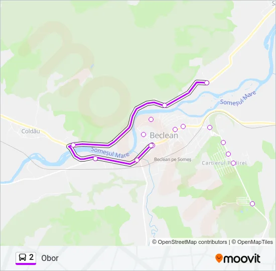 2 Bus Line Map