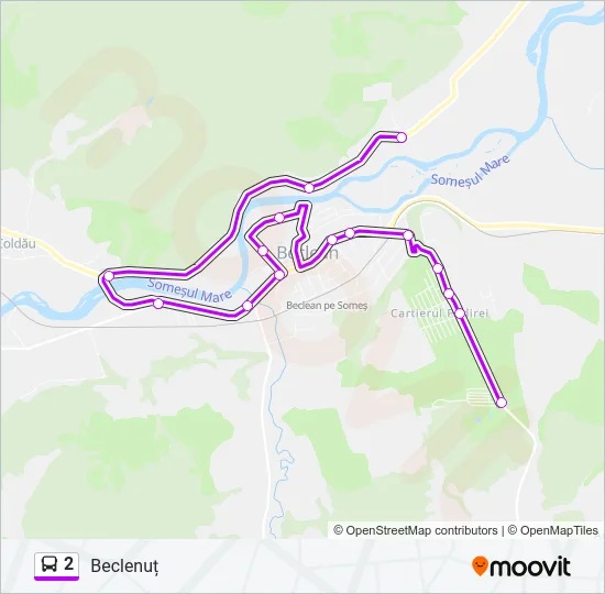2 Bus Line Map