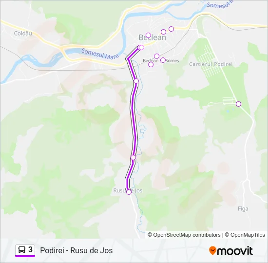 3 Bus Line Map
