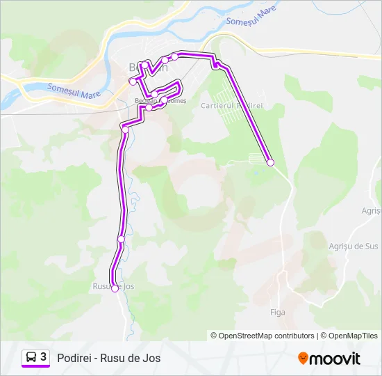 3 Bus Line Map