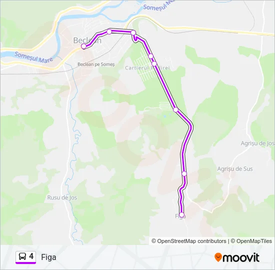 4 Bus Line Map