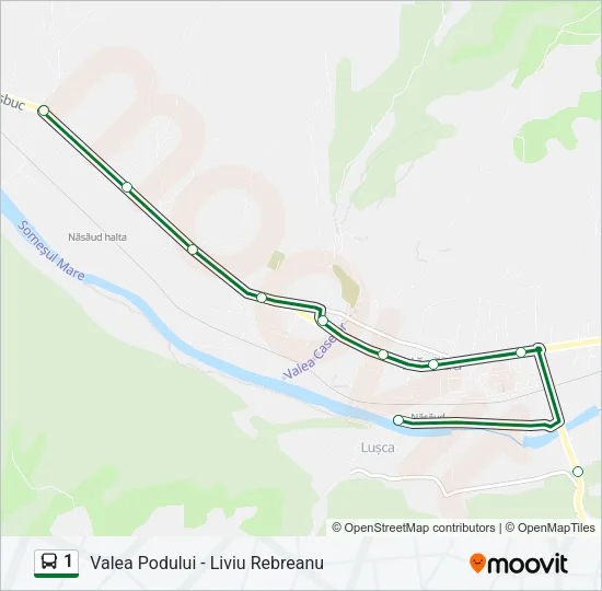 1 Bus Line Map