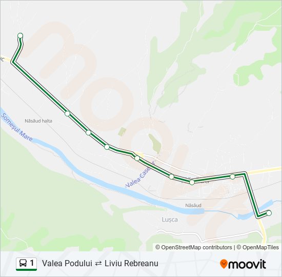 1 bus Line Map