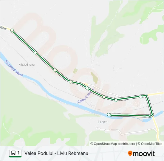 1 Bus Line Map