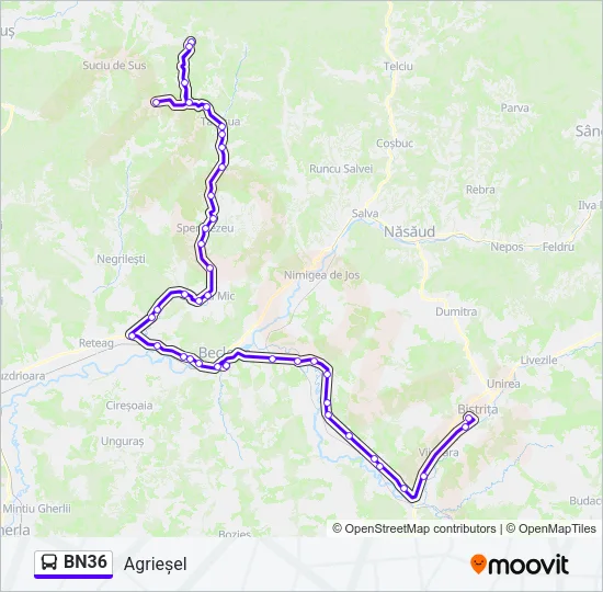 BN36 Bus Line Map