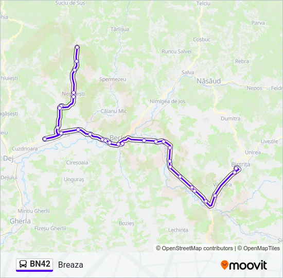 BN42 Bus Line Map