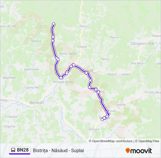 BN28 Bus Line Map