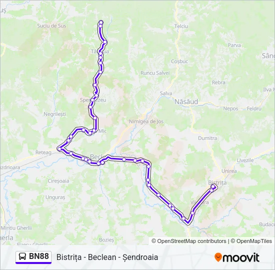 BN88 Bus Line Map