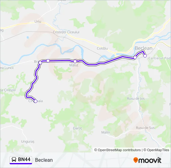 BN44 Bus Line Map