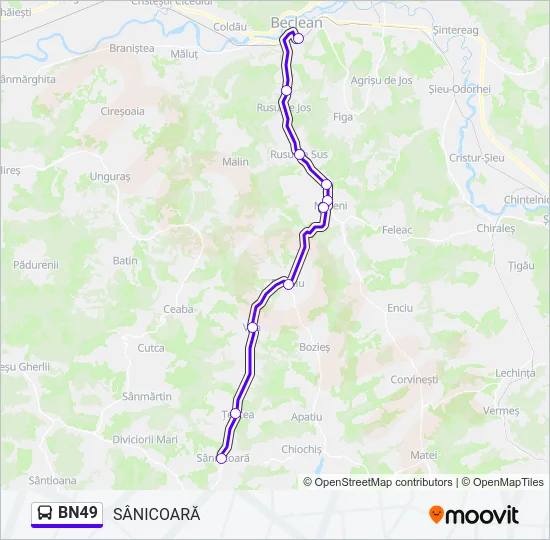 BN49 Bus Line Map