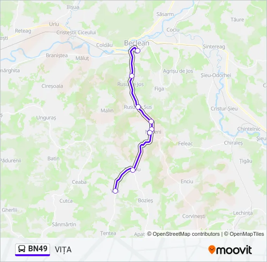 BN49 Bus Line Map