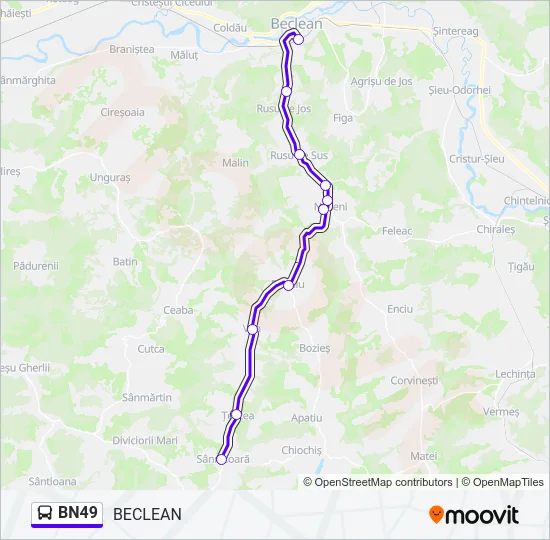 BN49 Bus Line Map