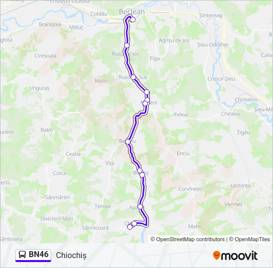 BN46 Bus Line Map