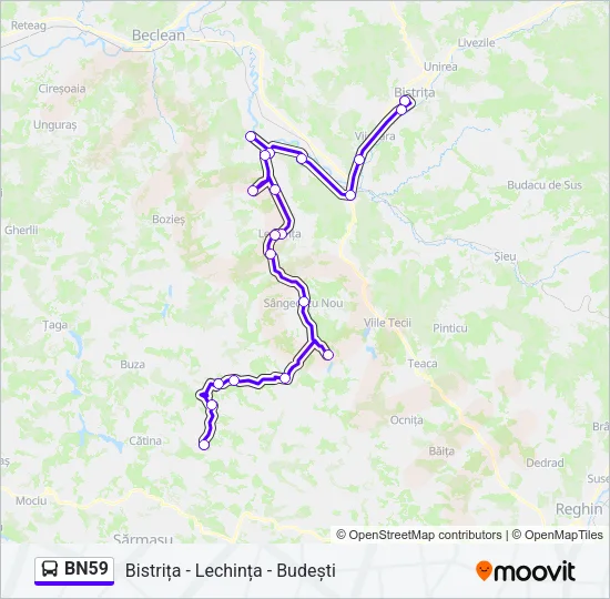 BN59 Bus Line Map
