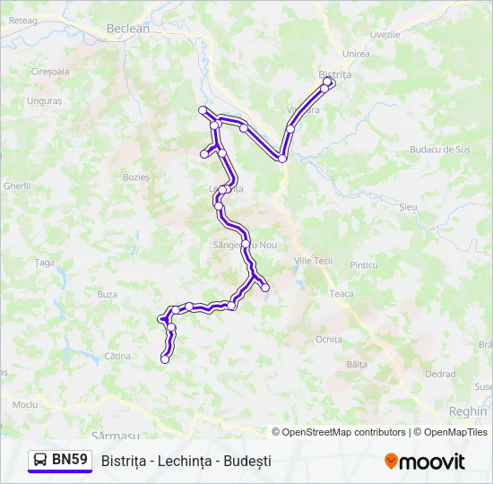 BN59 Bus Line Map