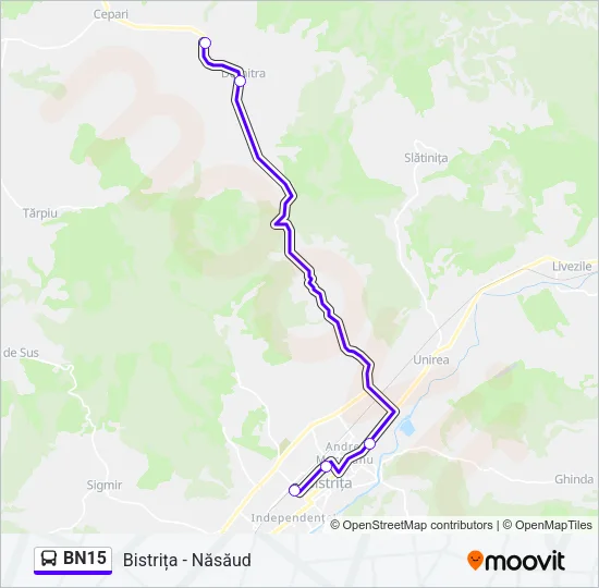 BN15 Bus Line Map