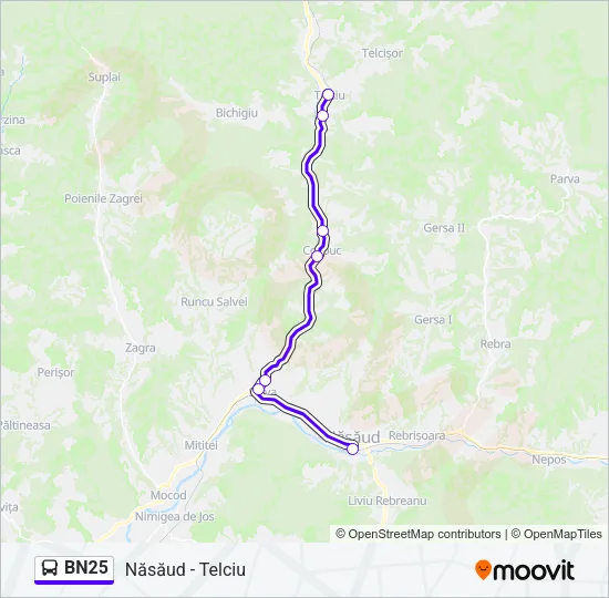BN25 Bus Line Map