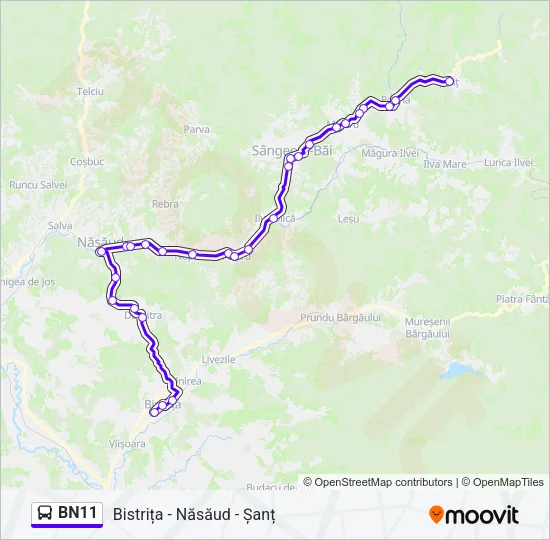 BN11 Bus Line Map