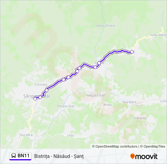 BN11 Bus Line Map