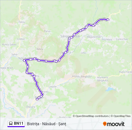 BN11 Bus Line Map