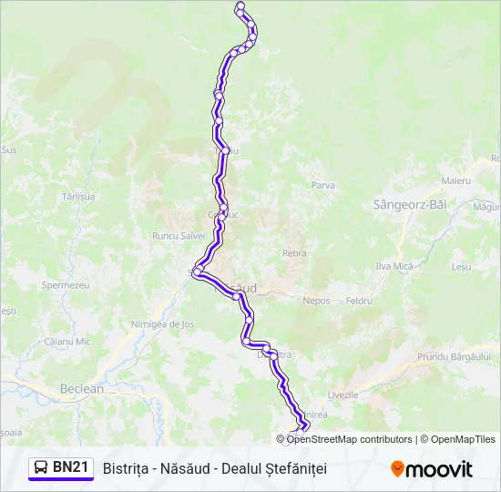 BN21 Bus Line Map