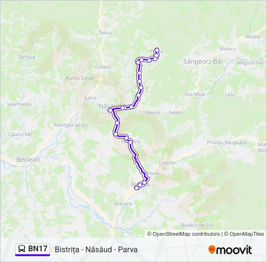 BN17 Bus Line Map