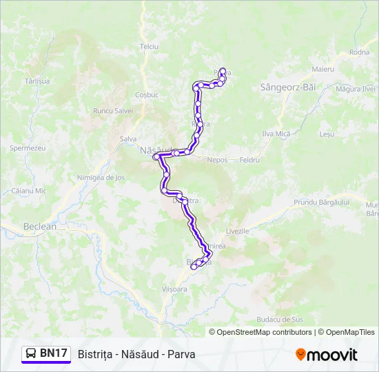 BN17 Bus Line Map