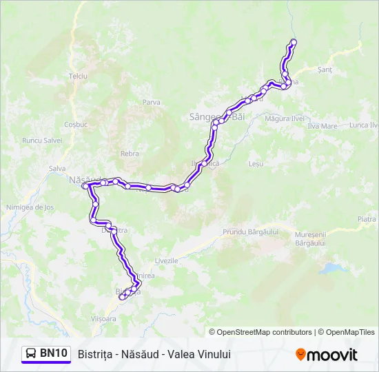 BN10 Bus Line Map