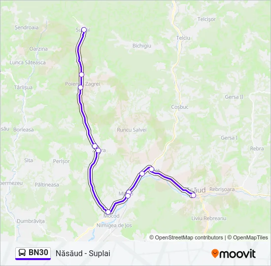 BN30 Bus Line Map
