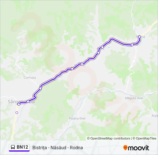 BN12 Bus Line Map