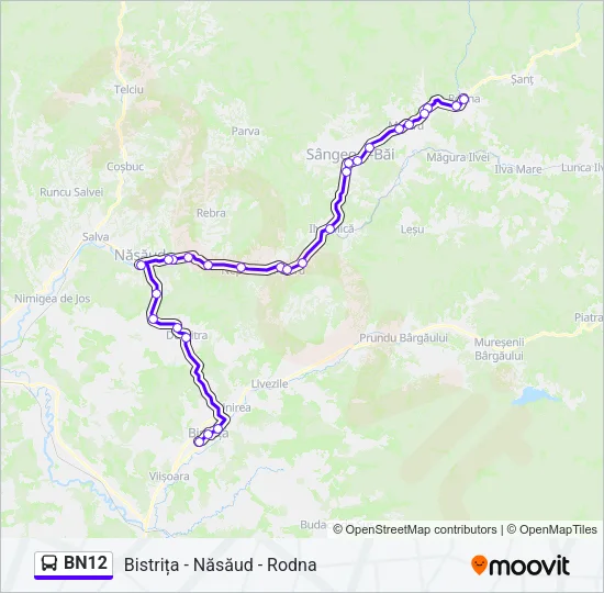 BN12 Bus Line Map
