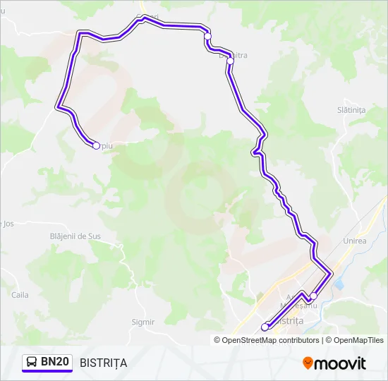 BN20 Bus Line Map