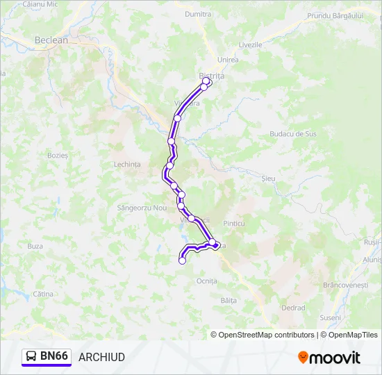 BN66 Bus Line Map