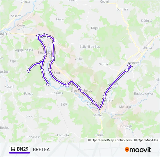 BN29 Bus Line Map