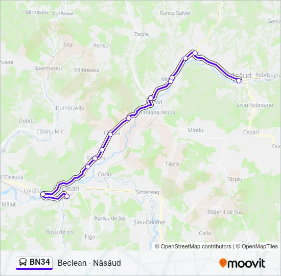 BN34 Bus Line Map
