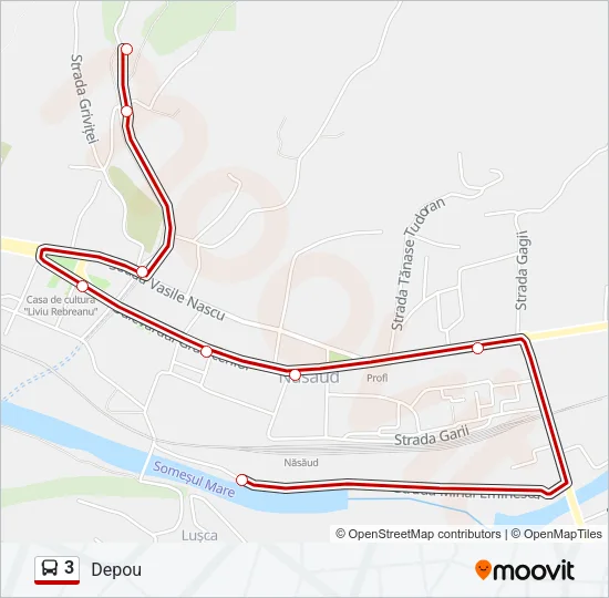 3 Bus Line Map