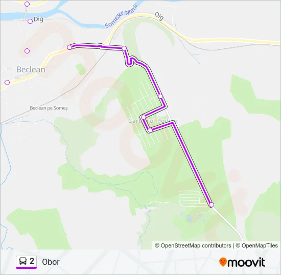 2 Bus Line Map