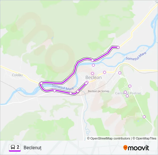 2 Bus Line Map
